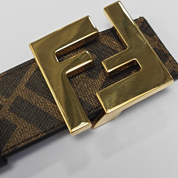 Coated Canvas Belt Brown