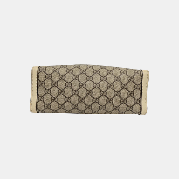 Padlock Small Monogram Coated Canvas Beige