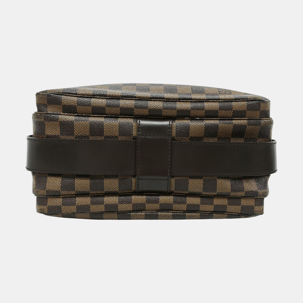 NAVIGLIO Damier Ebene Coated Canvas Brown