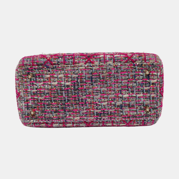 Authenticated pre-owned  Lady Dior Medium Cannage Fabric Multicolor - Tote Bag at Looply