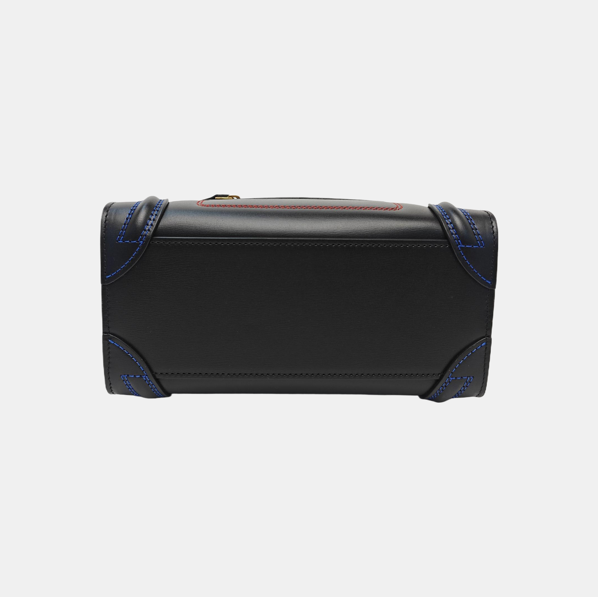 LUGGAGE Mini Quilted Calfskin Black