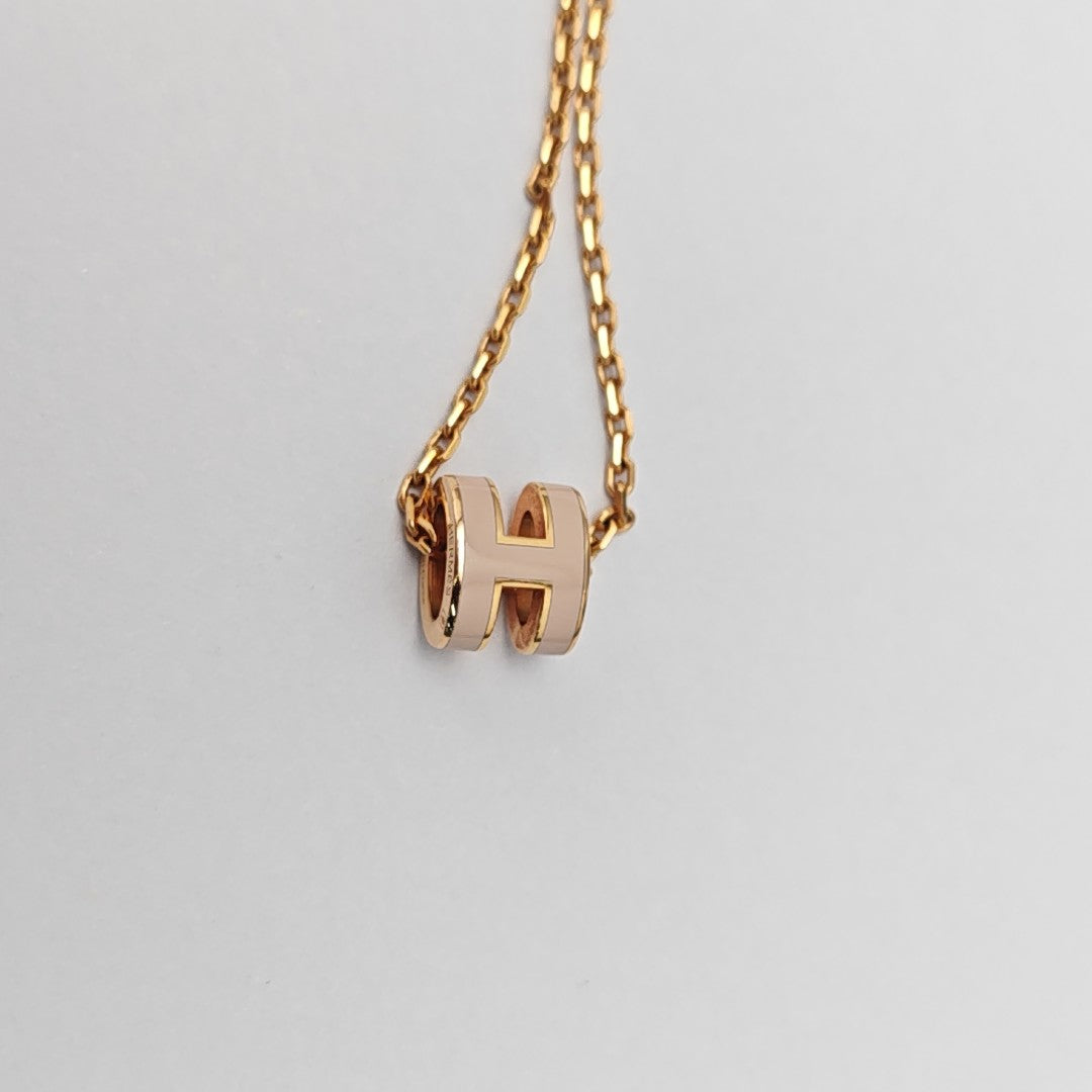 Pop H Metal Rose Gold Necklace