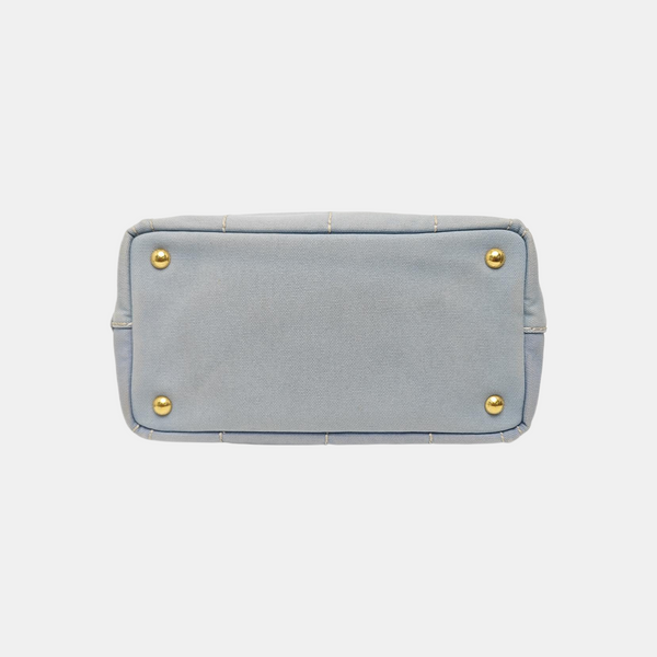 Denim Quilted Canvas Blue