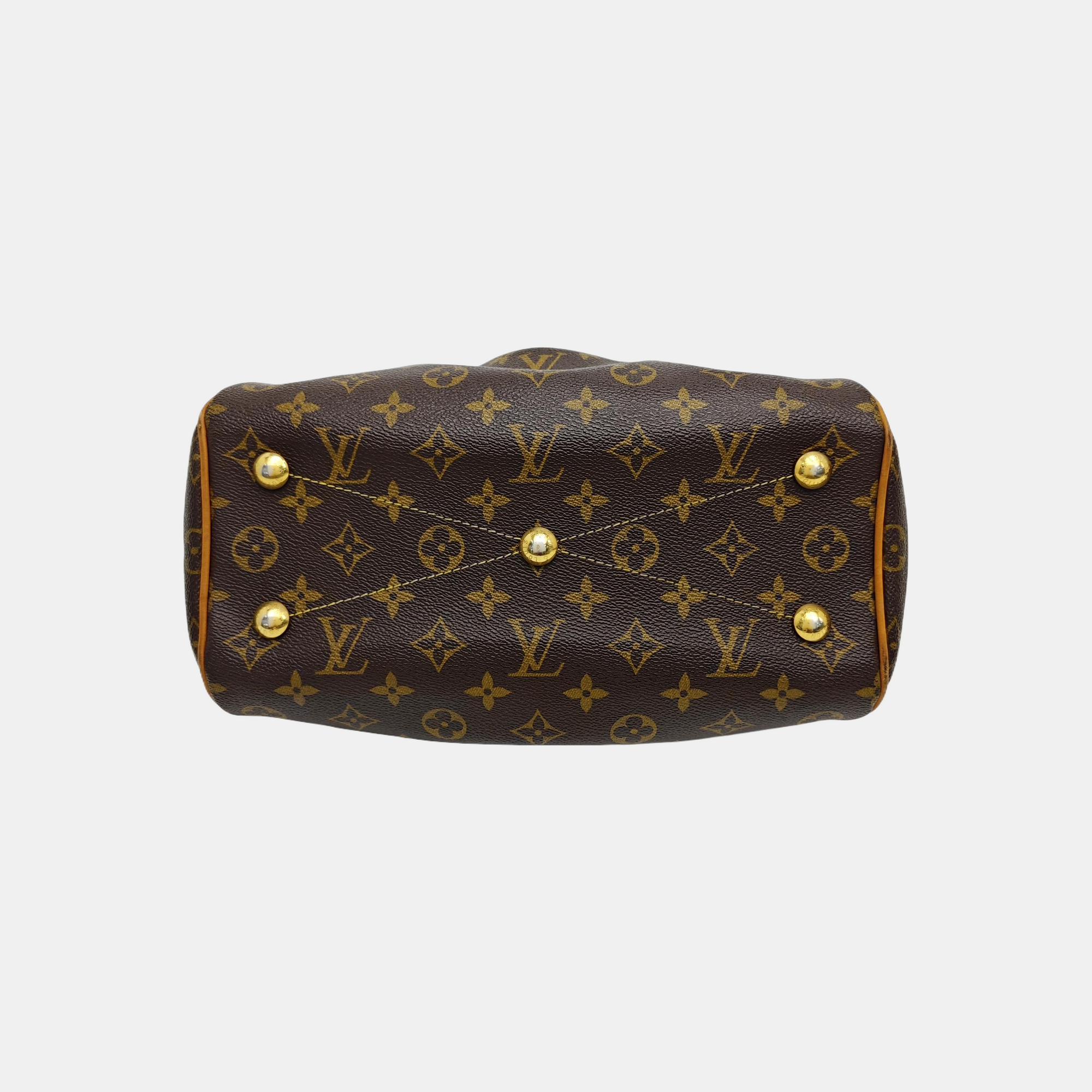 Monogram Coated Canvas Top Handle Bag Brown