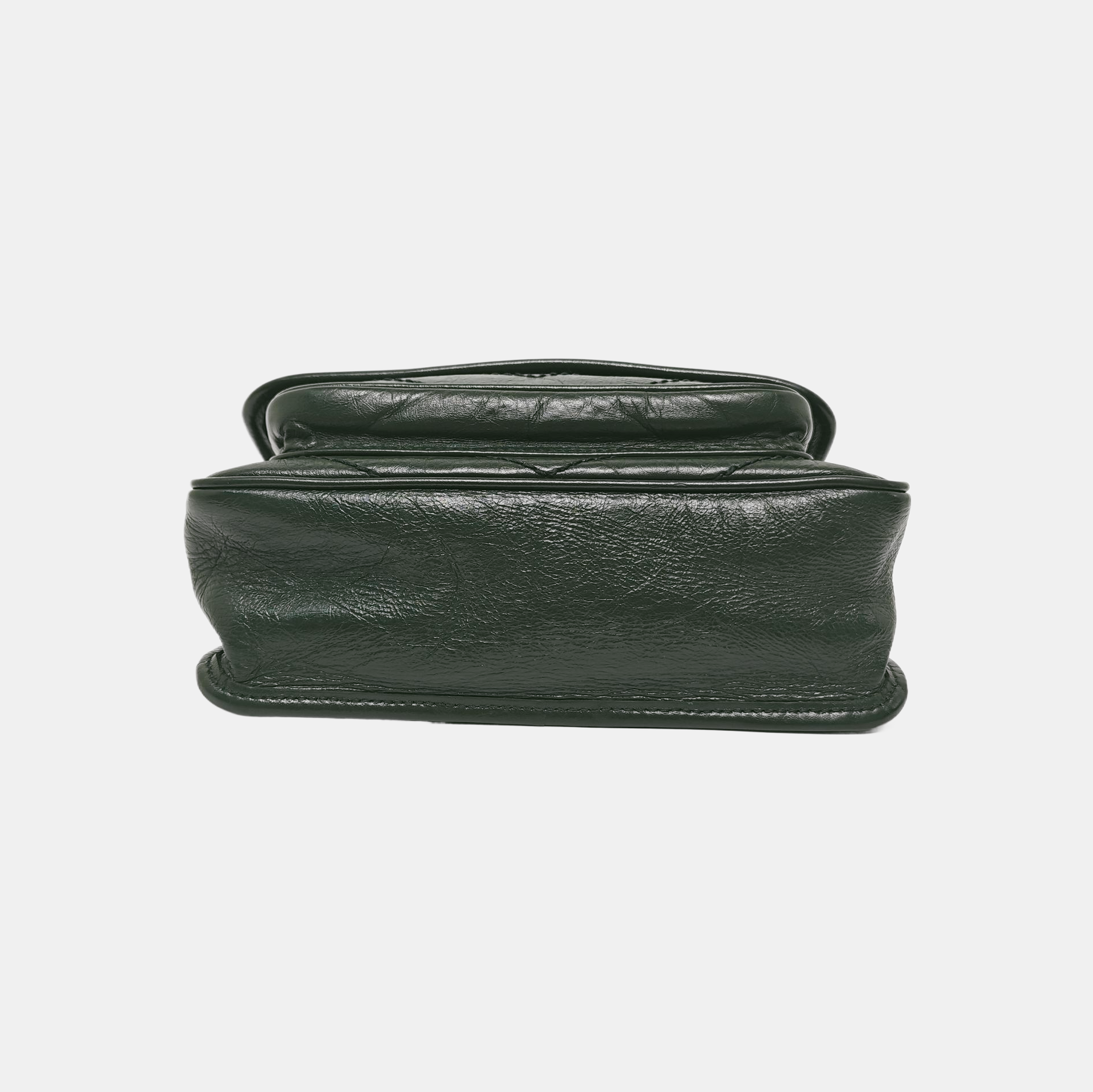 NIKI Small Chevron Calfskin Green