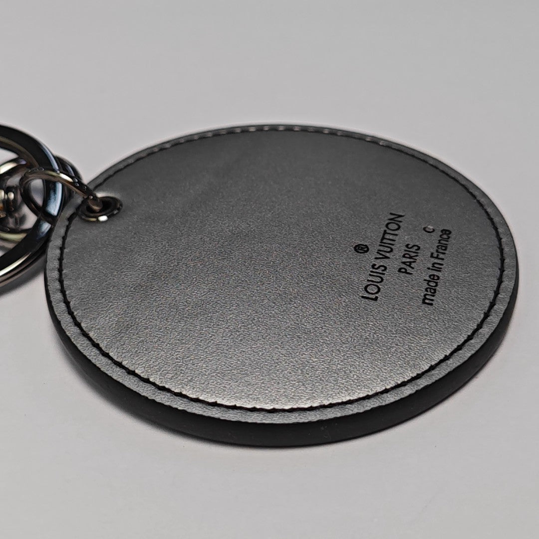 Coated Canvas Bag Charm Gray