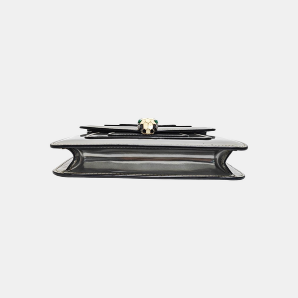 SERPENTI FOREVER Small Patent Leather Silver