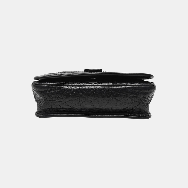 NIKI Mini Chevron Calfskin Black