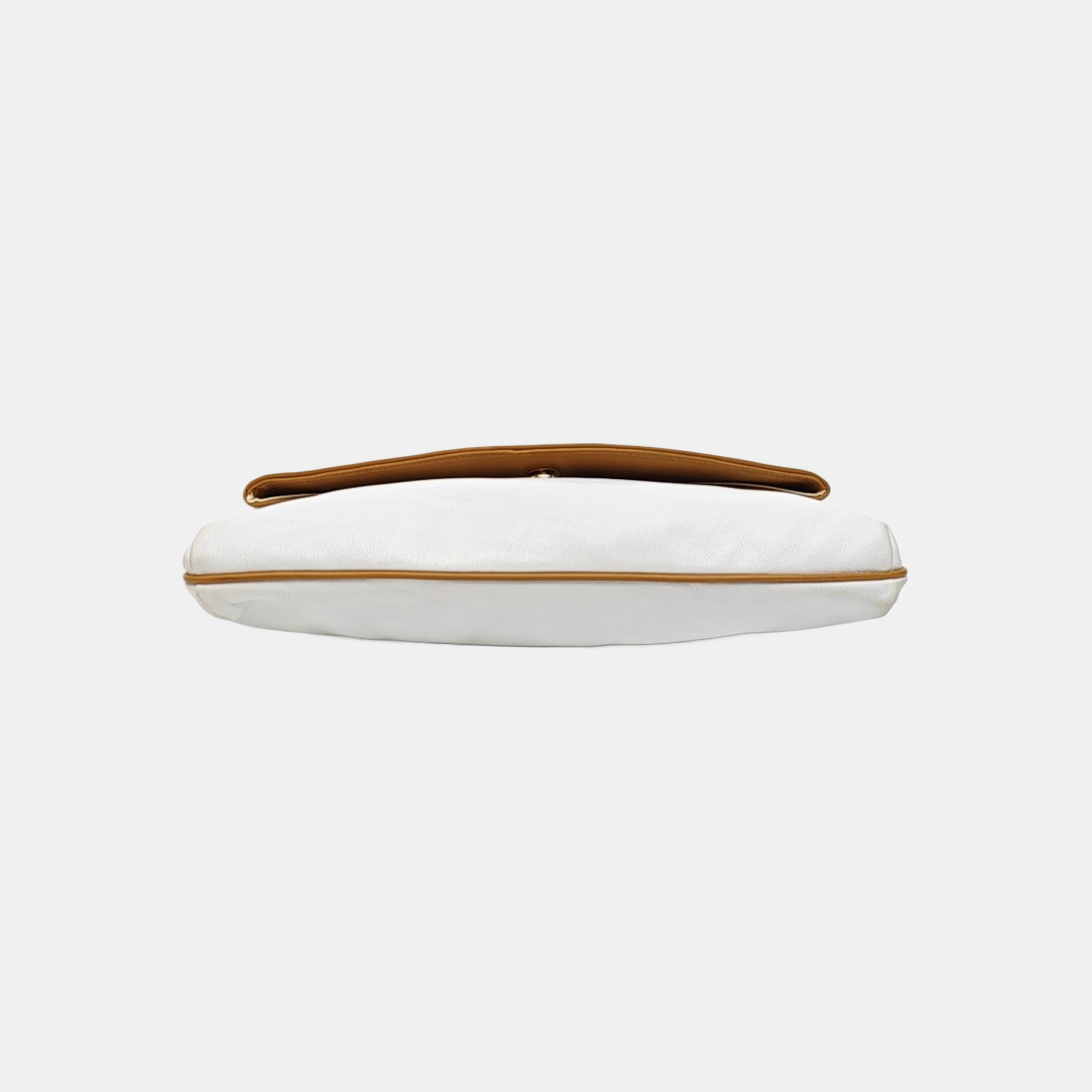 MACADAM CLUTCHES Calfskin White
