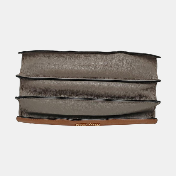 Calfskin Shoulder Bag Gray