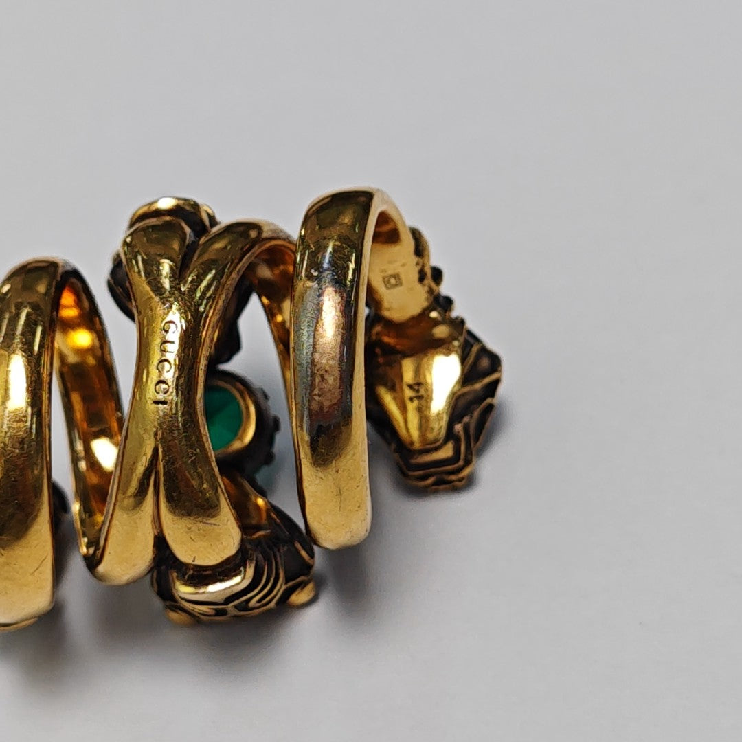 Le Marché Des Merveilles Crystal Gold Ring HK 14