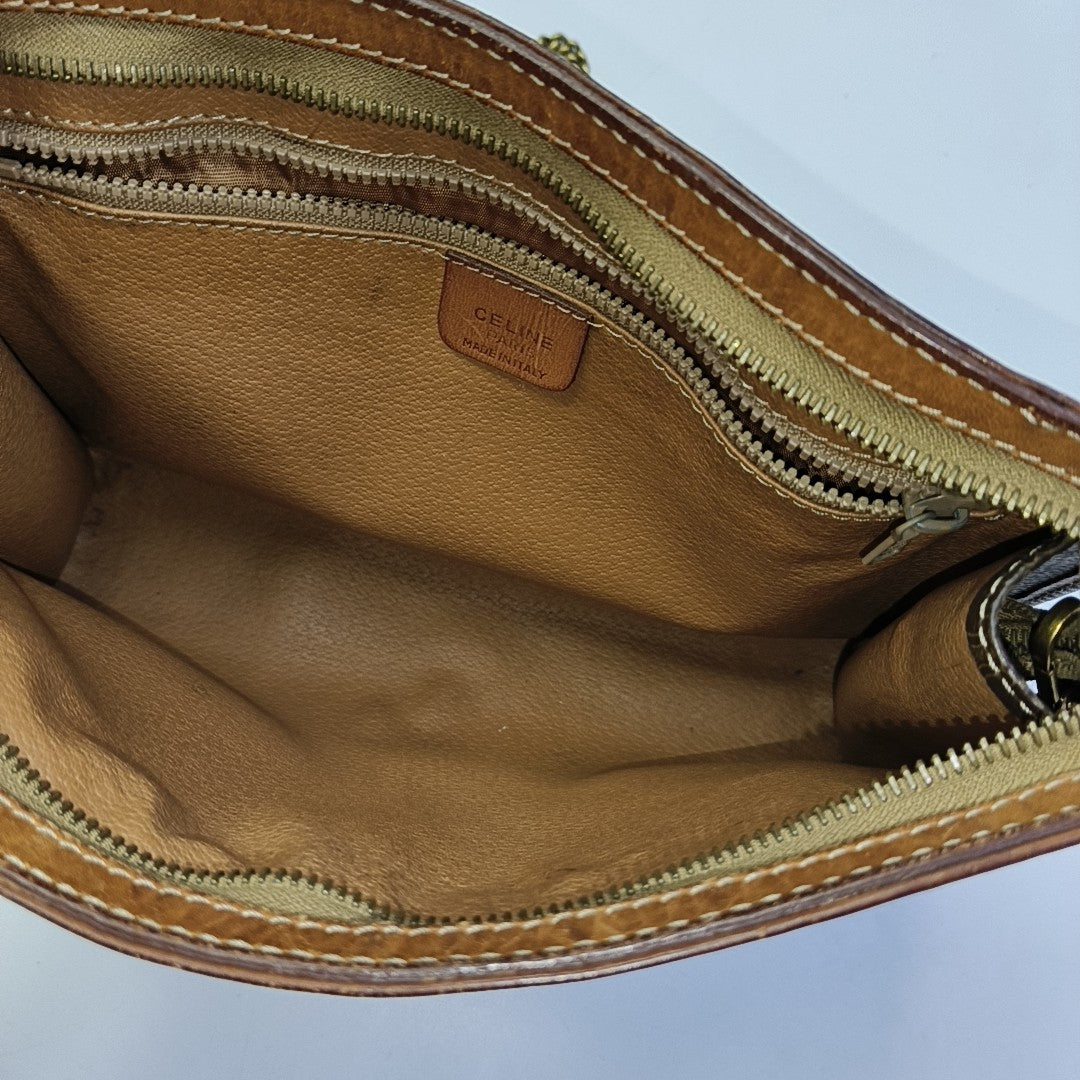 MACADAM CLUTCHES Coated Canvas Brown