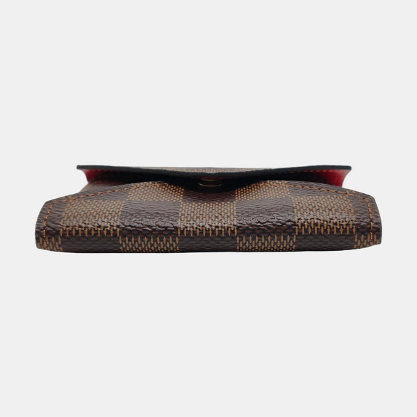 KIRGAMI Damier Ebene Coated Canvas Brown Wallet