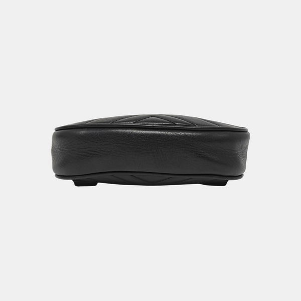 GG Marmont Super Mini Quilted Calfskin Black