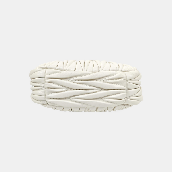 Wander Matelassé Small Quilted Lambskin White