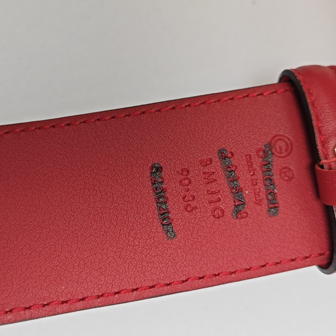 Leather Belt Red