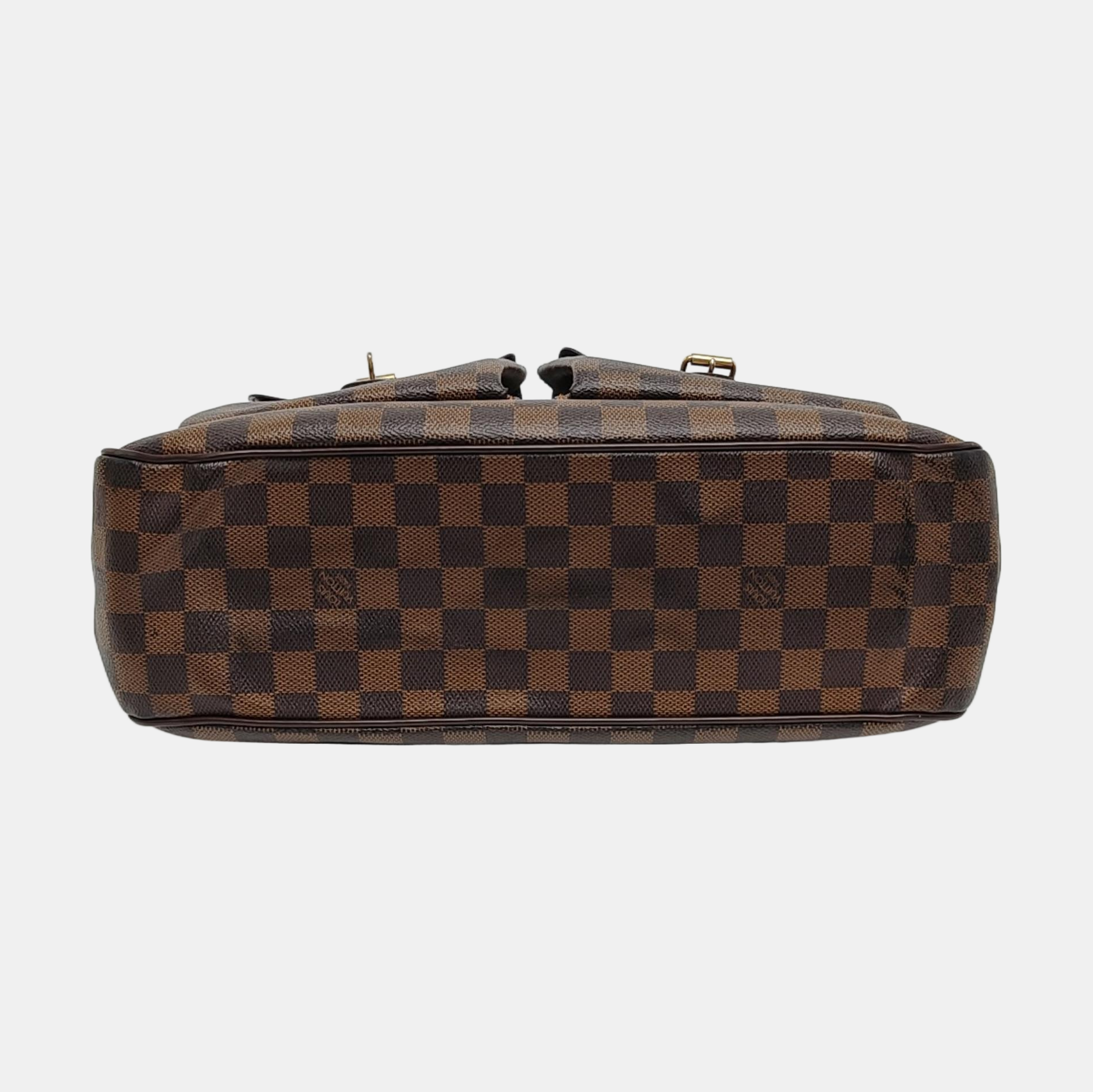 UZES Damier Ebene Coated Canvas Brown