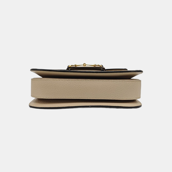 Horsebit 1955 Small Monogram Coated Canvas Beige