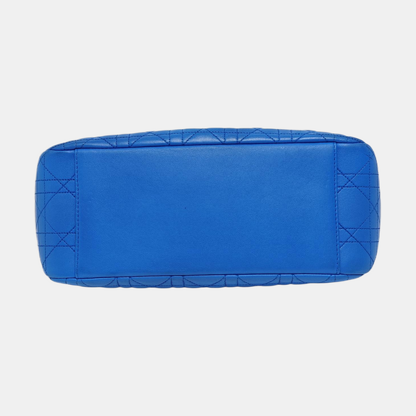 Authenticated pre-owned  Miss Dior Cannage Lambskin Blue - Crossbody Bag at Looply