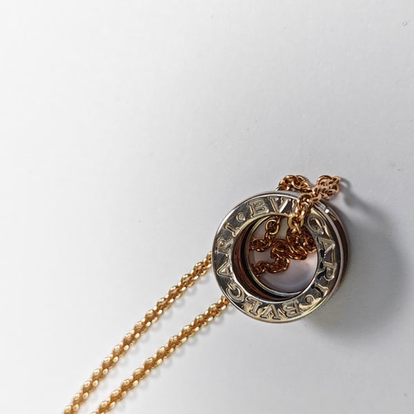 B.ZERO1 18k White Gold Rose Gold Necklace
