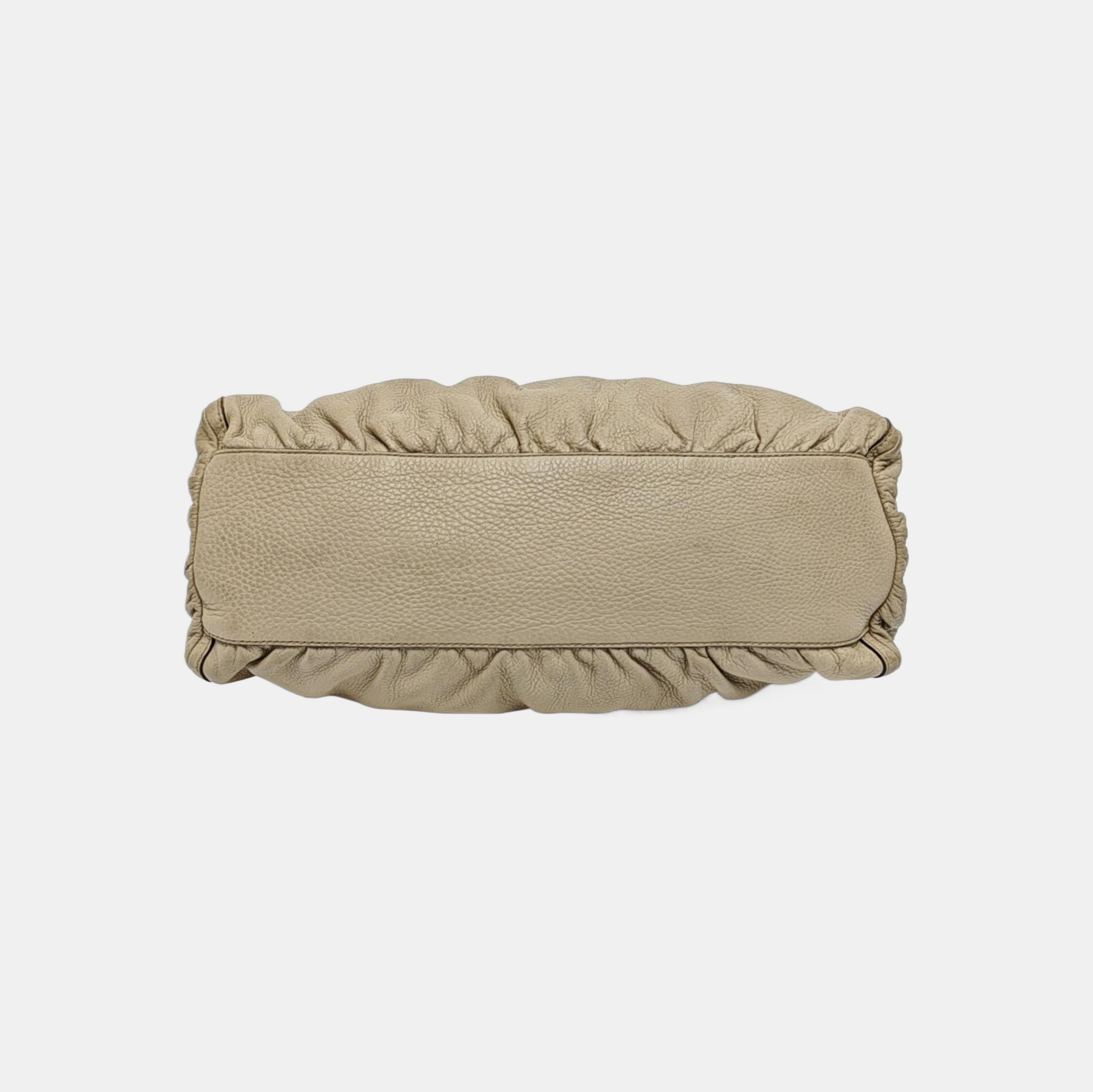 D Gold Monogram Calfskin Beige