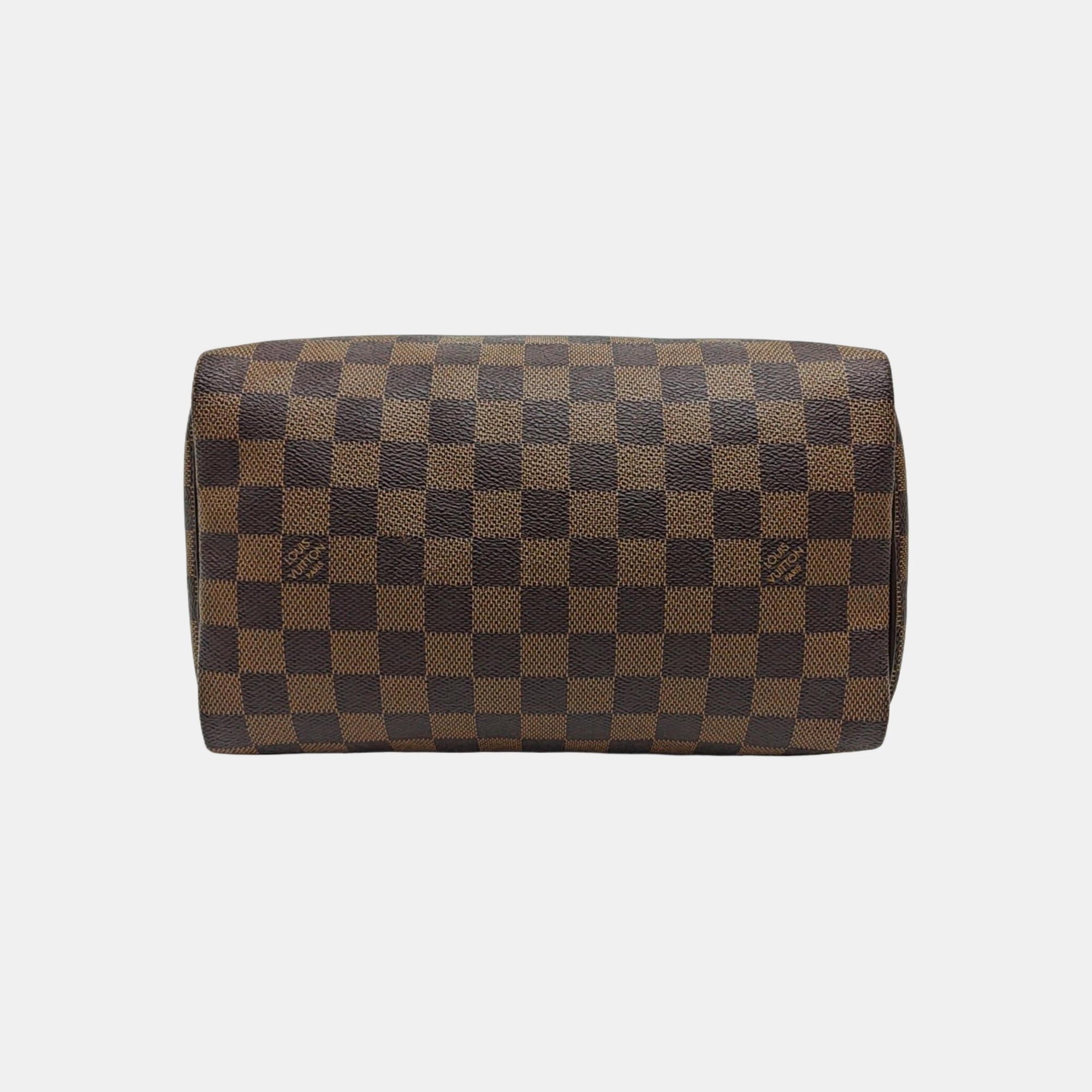 SPEEDY 25 Damier Ebene Coated Canvas Brown