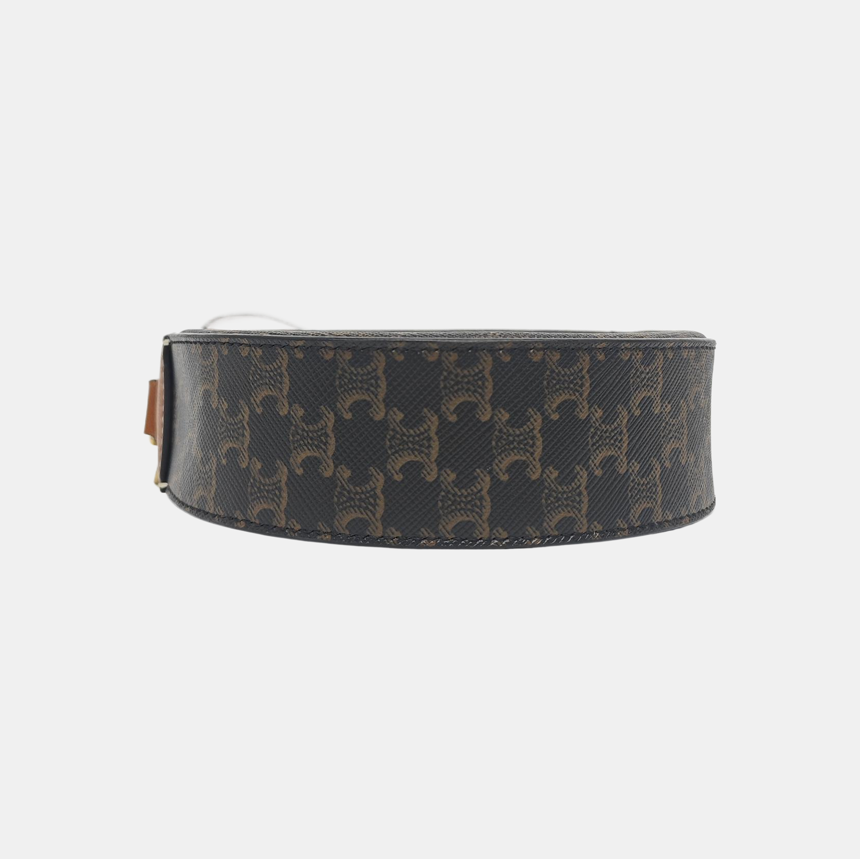 Coated Canvas Shoulder Bag Brown