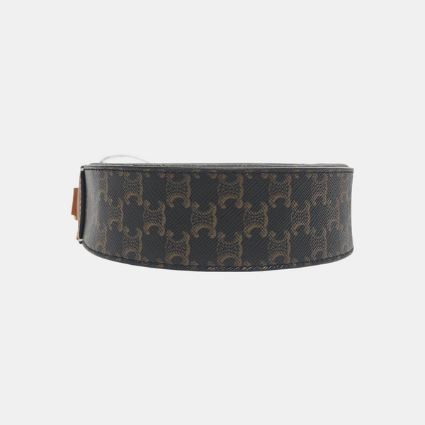 Coated Canvas Shoulder Bag Brown
