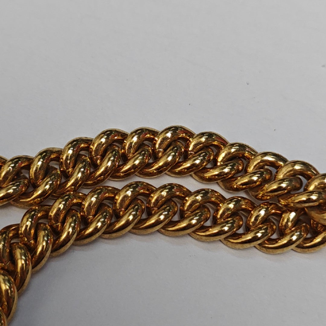 Twist Round Metal Gold Necklace