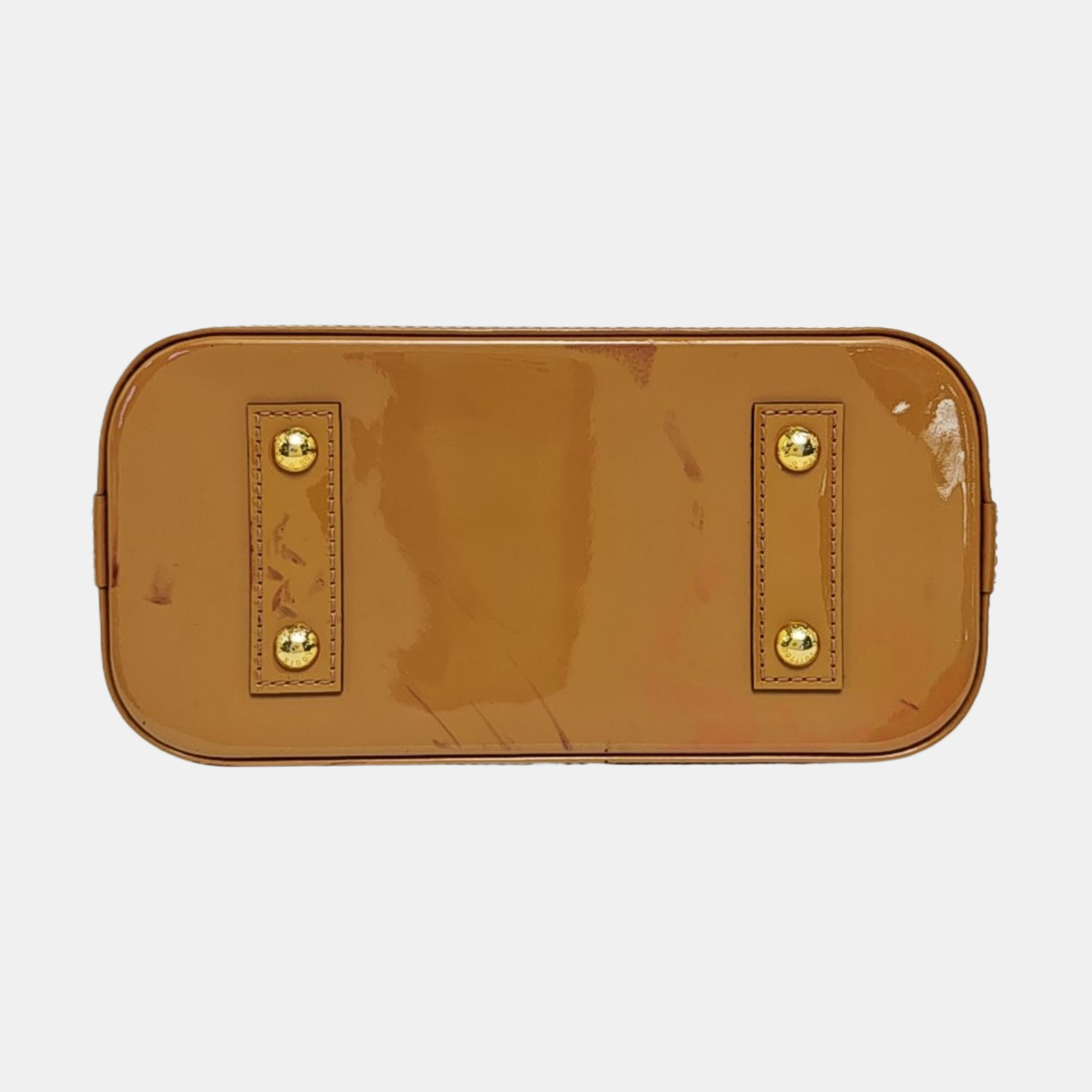 Authenticated pre-owned  ALMA Monogram Patent Leather Yellow - Shoulder Bag at Looply