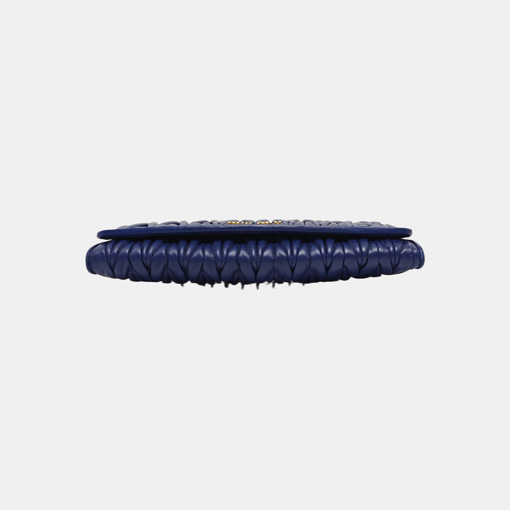 Quilted Lambskin Shoulder Bag Blue