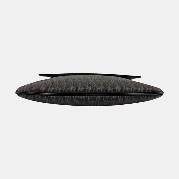 Coated Canvas Shoulder Bag Brown