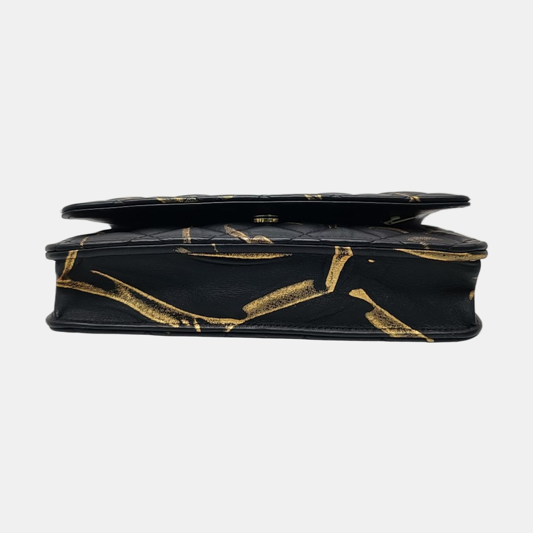 WOC Quilted Calfskin Black