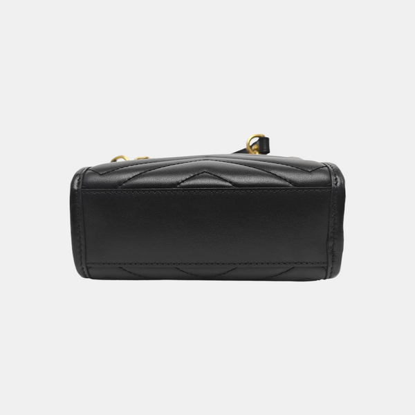 GG Marmont Mini Quilted Calfskin Black