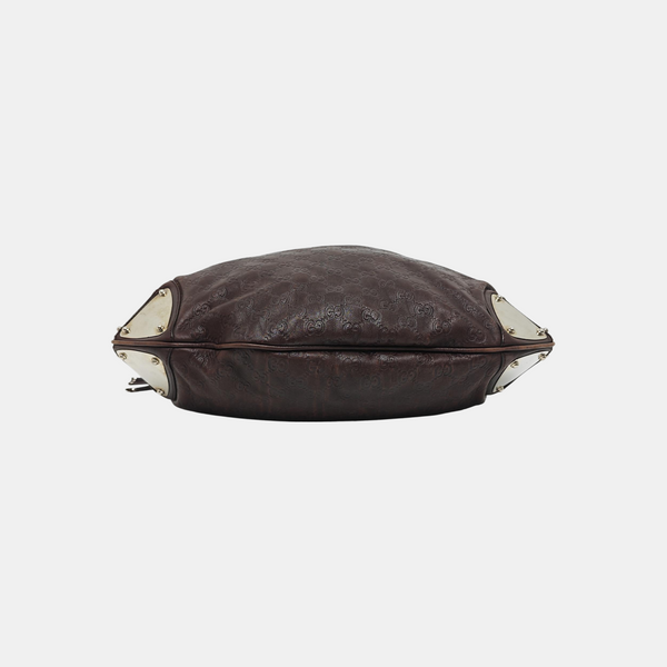 Monogram Calfskin Top Handle Bag Brown