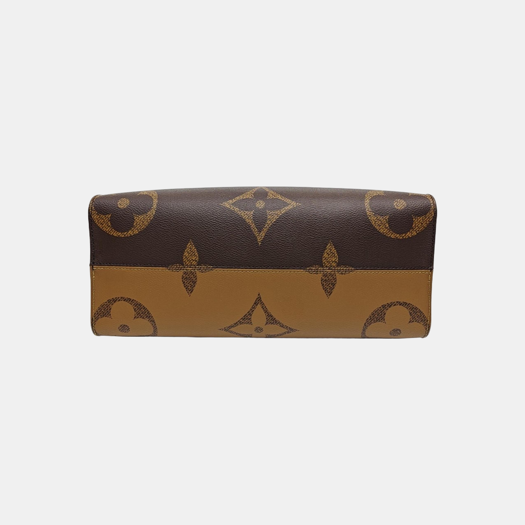 ONTHEGO MM Monogram Coated Canvas Brown