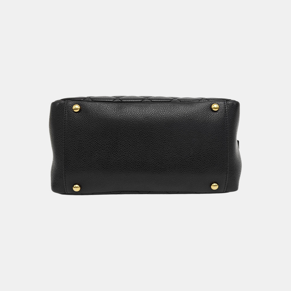 CHANEL PETITE Quilted Grained Calfskin Black