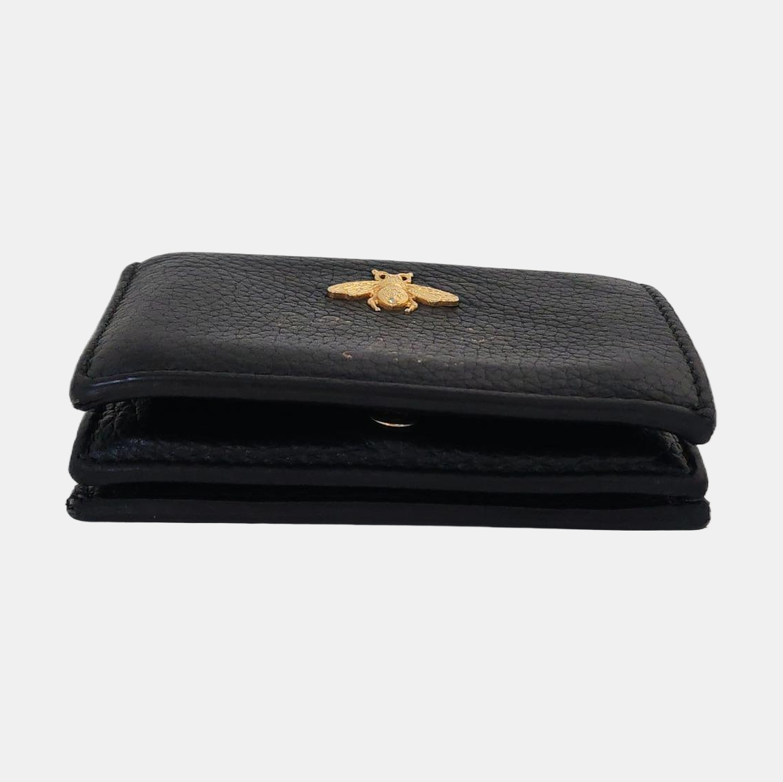 Animalier Calfskin Black Wallet