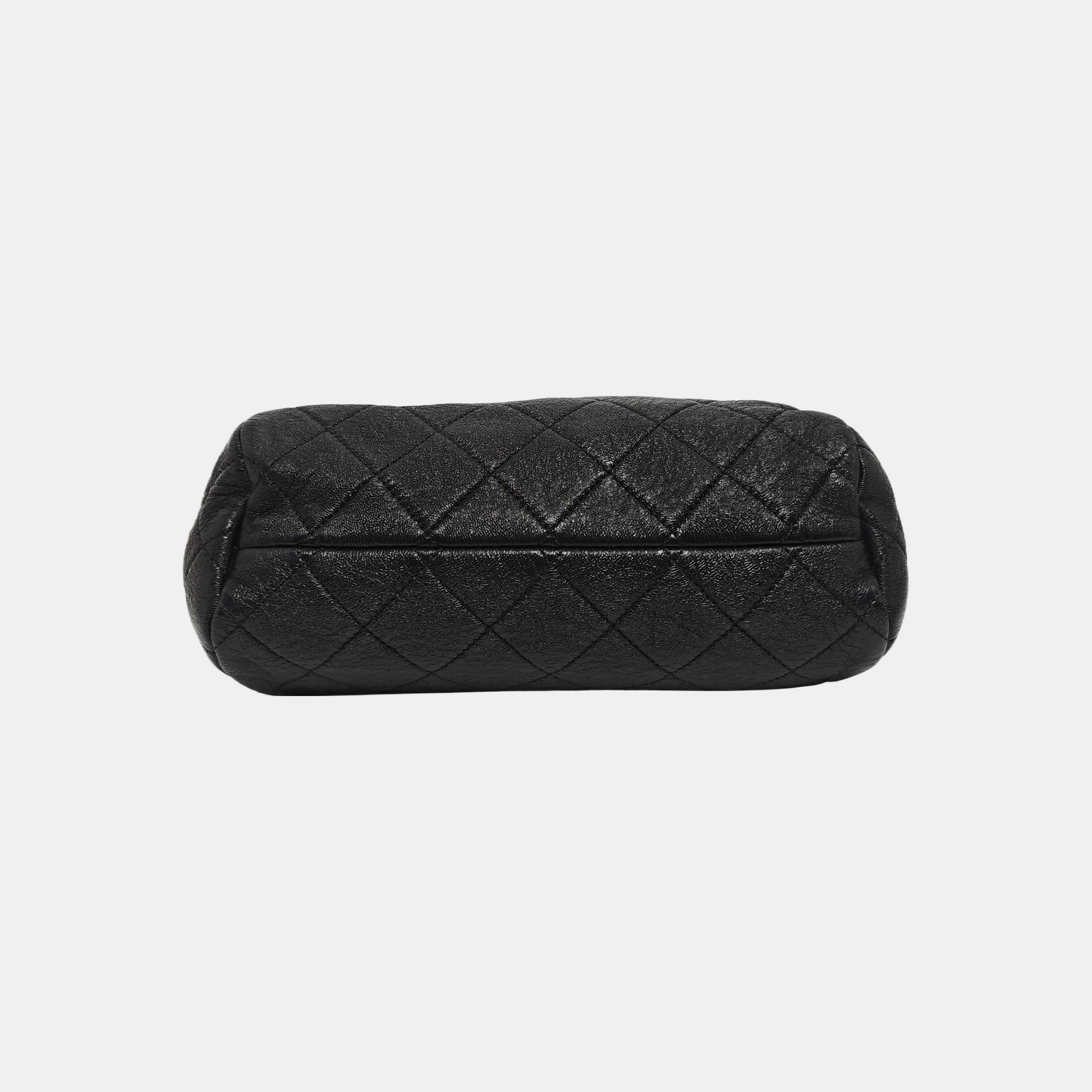 Quilted Calfskin Shoulder Bag Black