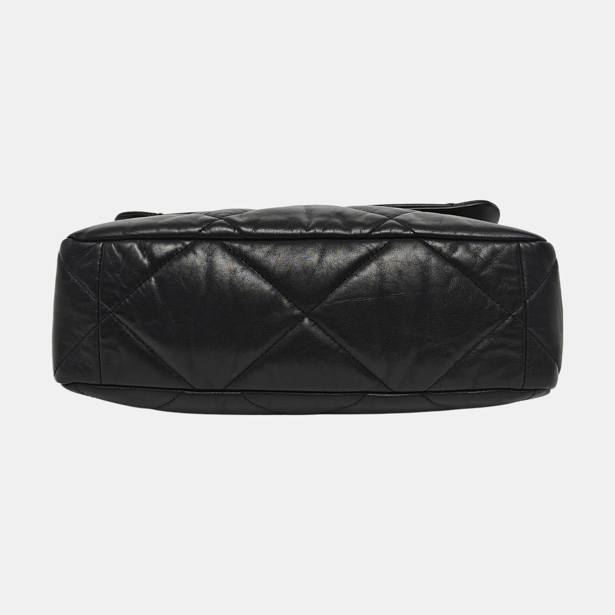 CHANEL 19 Large Quilted Lambskin Black