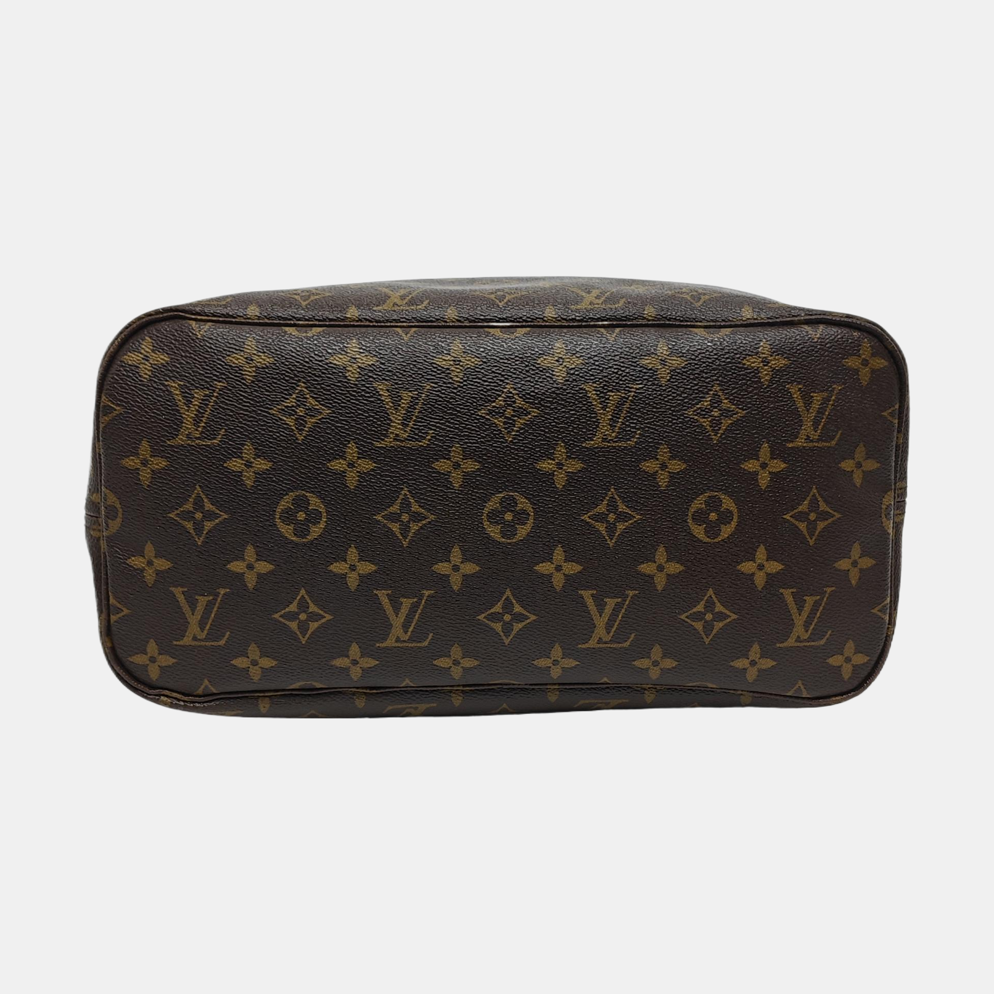 NEVERFULL MM Monogram Coated Canvas Brown