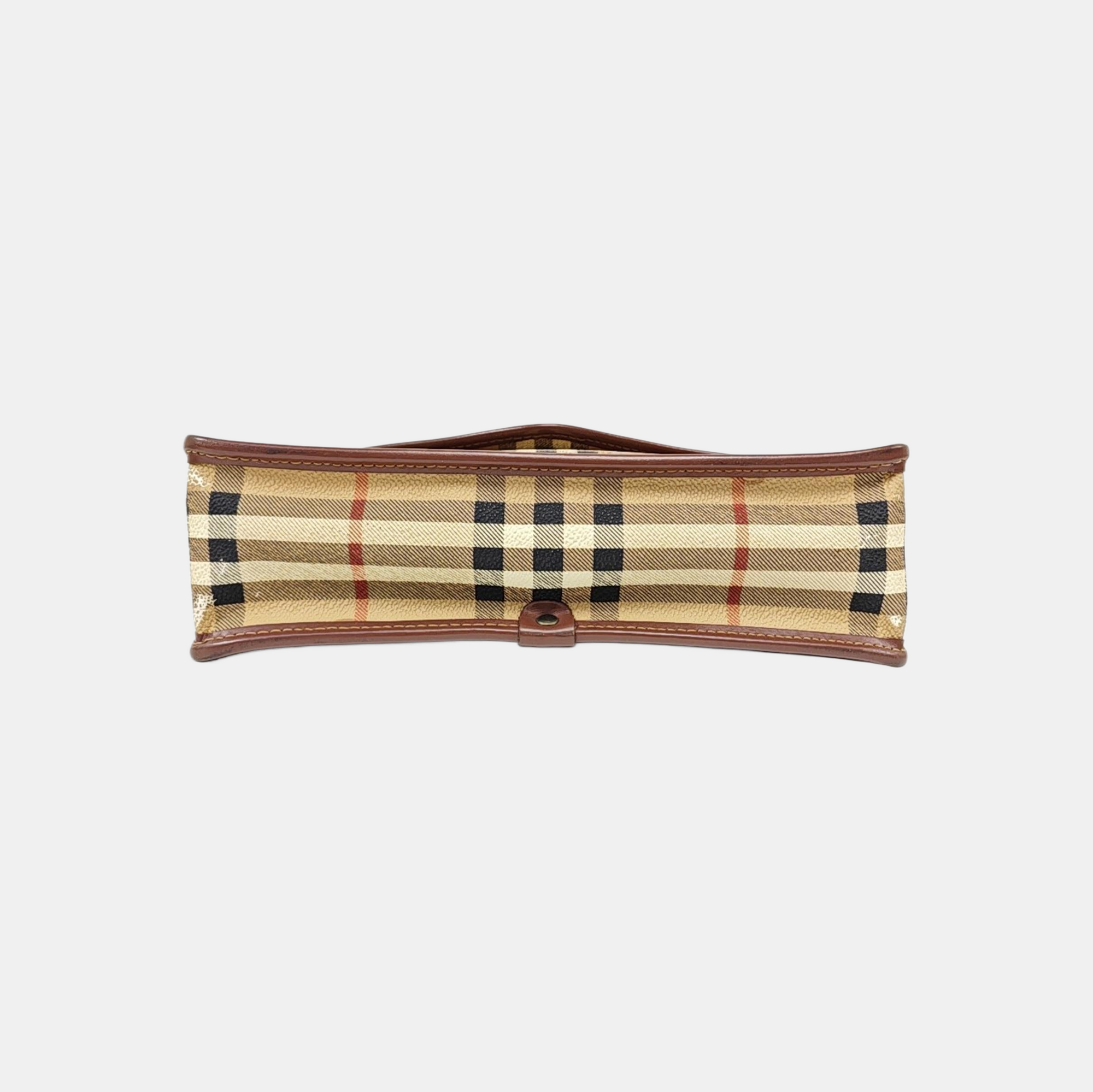 Coated Canvas Shoulder Bag Brown