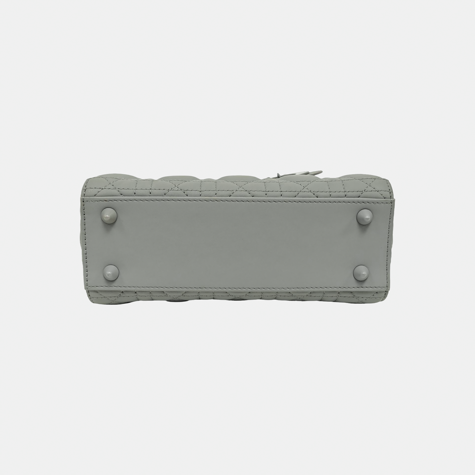 Lady Dior Small Cannage Lambskin Gray