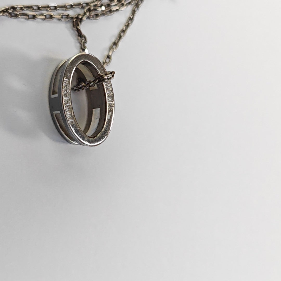 Pop H Metal Silver Necklace