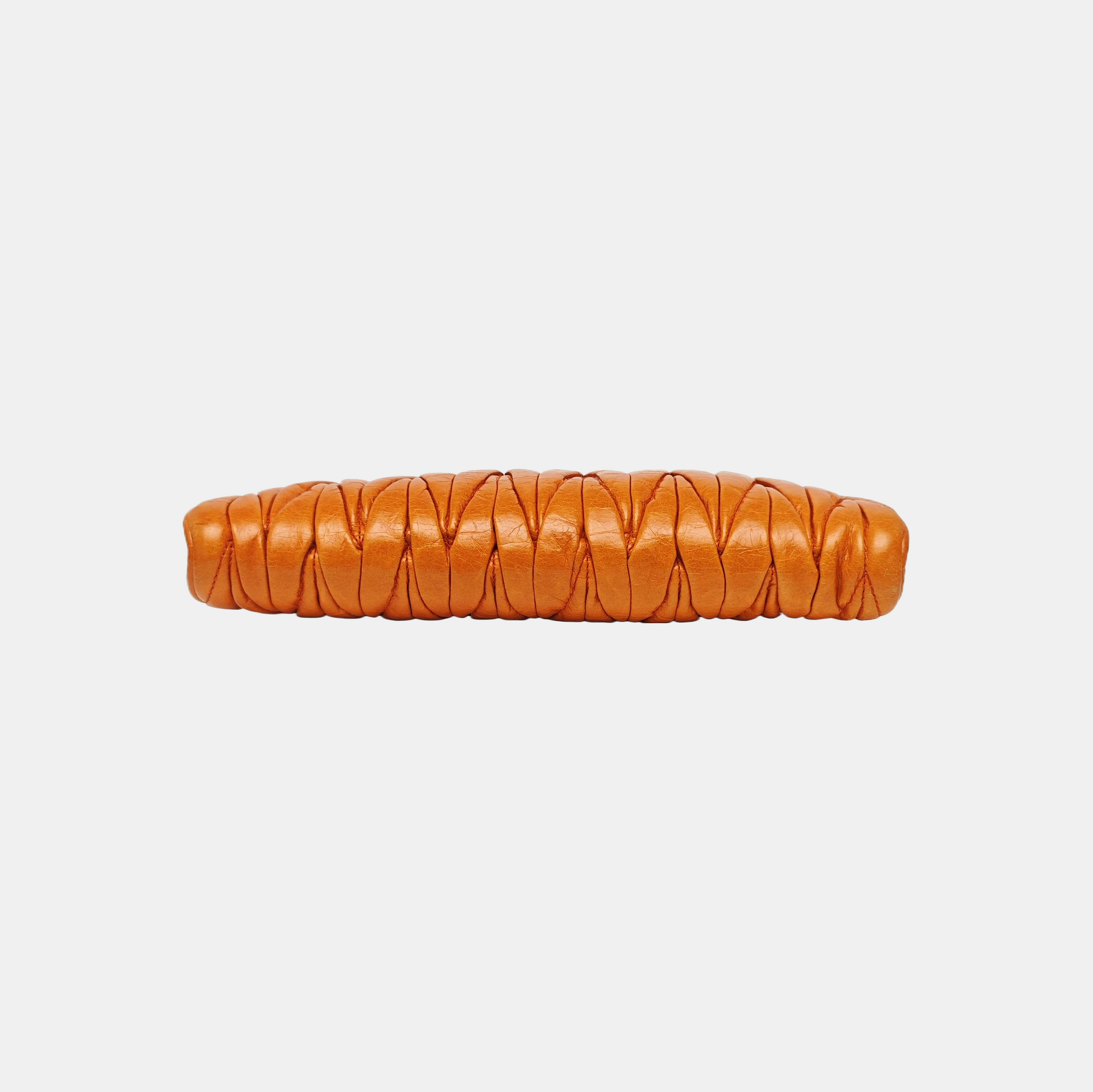Quilted Lambskin Clutch Orange