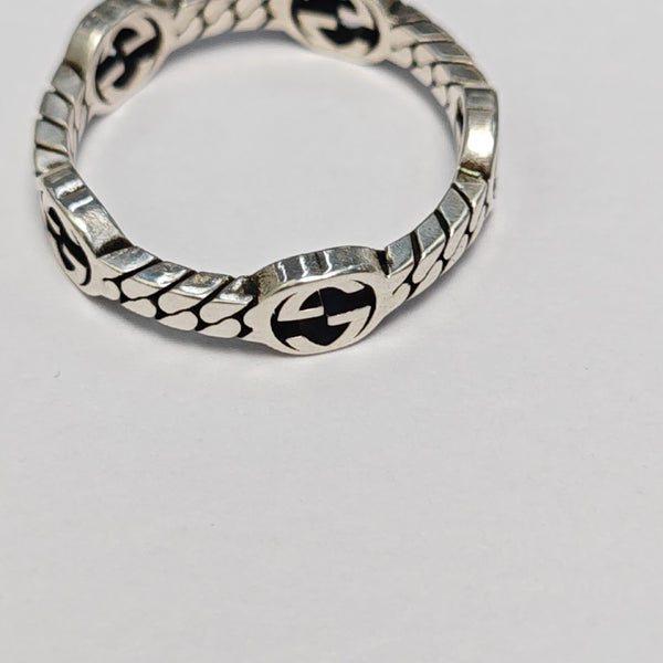 Interlocking G 925 Sterling Silver Ring HK 22