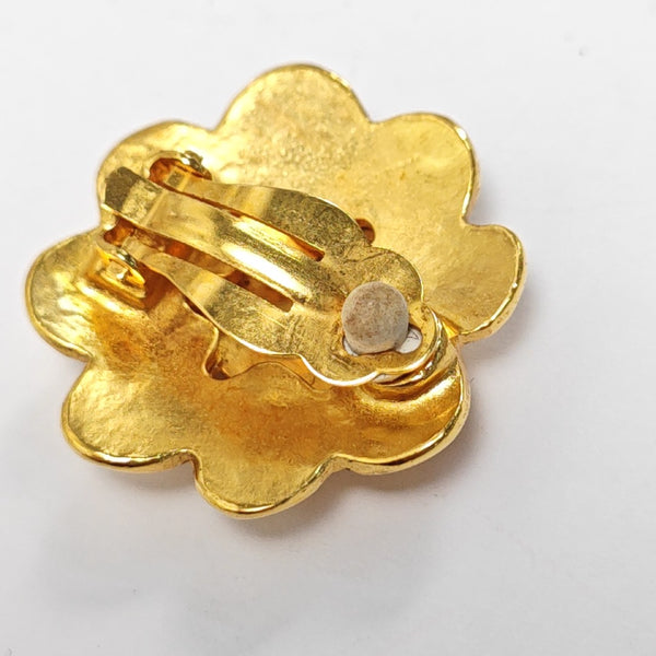 Metal Gold Clip On Earrings