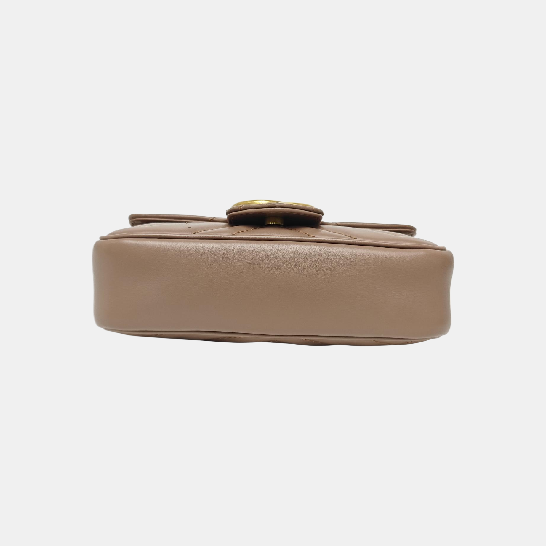 GG Marmont Mini Quilted Calfskin Beige