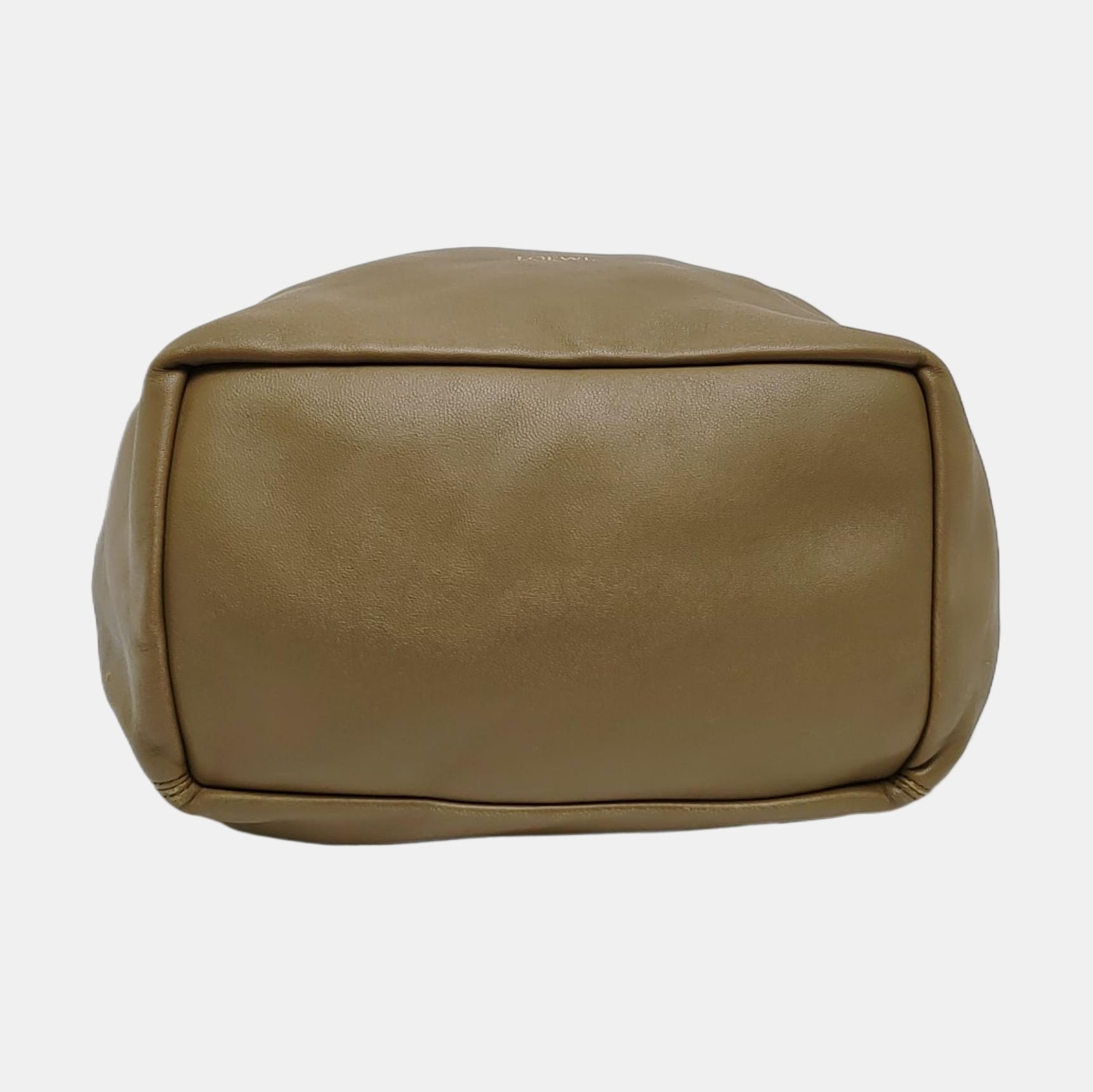 Bolsa Squeeze pequeña de piel de cordero color verde
