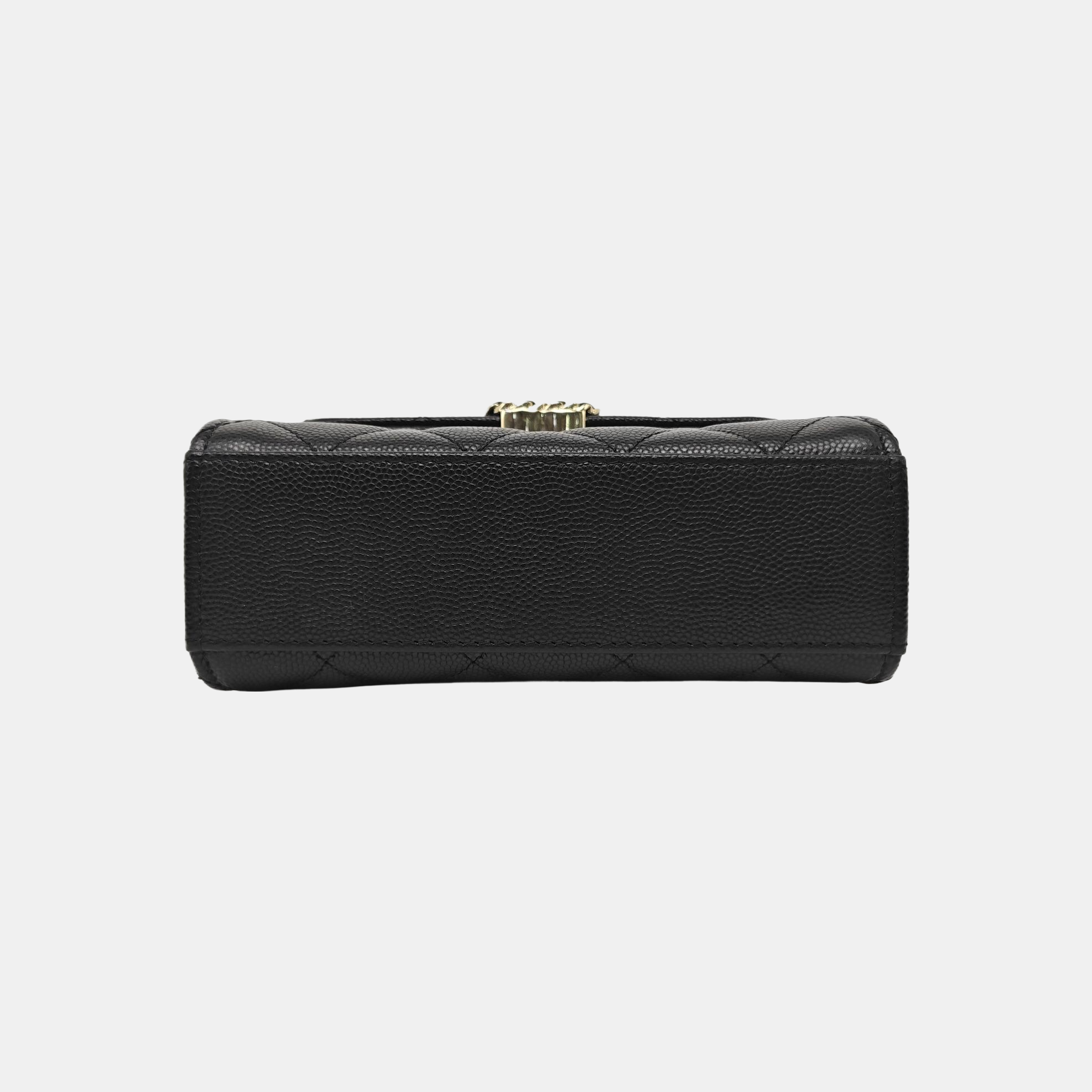 25S Quilted Grained Calfskin Black